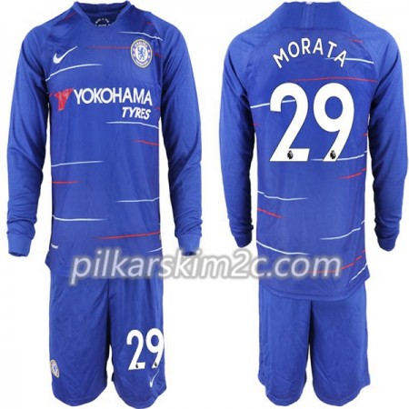 Koszulka Chelsea Alvaro Morata 29 Dziecięca Główna 2018-2019 - Koszulki Piłkarskie(L/S)
